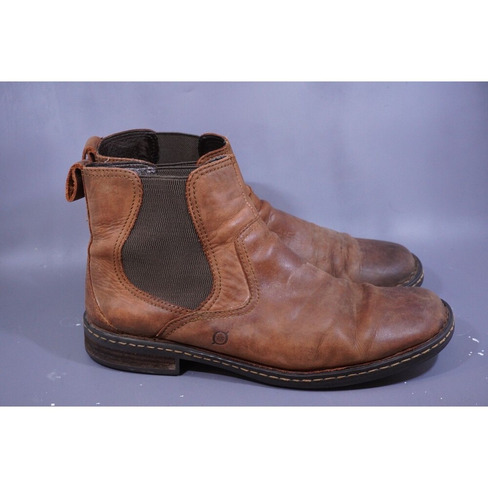 Born Hemlock Men’s Size 12 Chelsea Boots Brown Distressed Leather Slip On